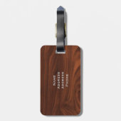 Dunkler hölzerner Blick Browns Gepäckanhänger (Rückseite vertikal)