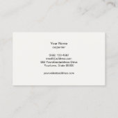 Dunkler Holzkorn Rustikaler Schreiner Visitenkarte (Rückseite)