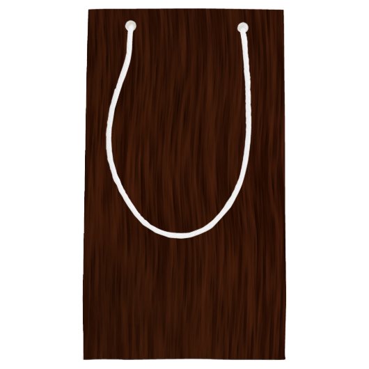 Dunkler Holzkörner-Look Hintergrund Kleine Geschenktüte (Vorderseite)