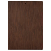 Dunkler Holzkörner-Look Hintergrund Klemmbrett (Rückseite)