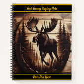 Dunkler Holzmoor im rustikalen Hintergrund Notizblock (Vorderseite)