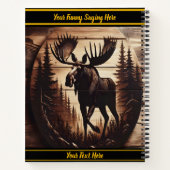 Dunkler Holzmoor im rustikalen Hintergrund Notizblock (Rückseite)