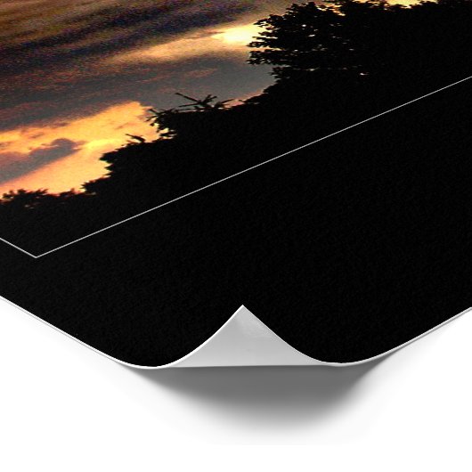 Dunkler Horizont Poster (Ecke)