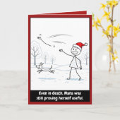 Dunkler Humor Weihnachten Karte (Gelbe Blume)