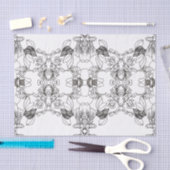 Dunkler Inkblot Western Dream Saddle Leder Seidenpapier (Handwerk)