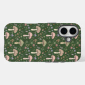 Dunkler Jäger Grün Fungi Nahtloser Forestcore Case-Mate iPhone Hülle (Rückseite (Horizontal))