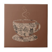 Dunkler Kaffee Fliese (Vorderseite)