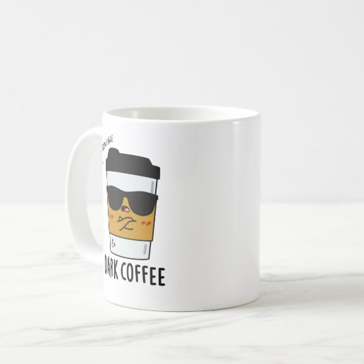 Dunkler Kaffee Funny Drink Puff Kaffeetasse (Vorderseite Links)