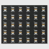 Dunkler Kaffee Funny Food Pub Dark BG Geschenkpapier (Flach)