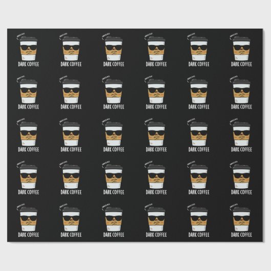 Dunkler Kaffee Funny Food Pub Dark BG Geschenkpapier (Flach)