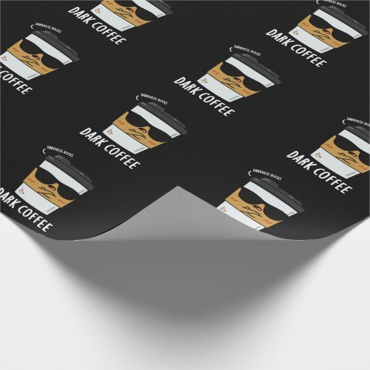 Dunkler Kaffee Funny Food Pub Dark BG Geschenkpapier (Ecke)