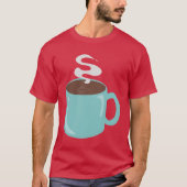 Dunkler Kaffee Große Tasse T-Shirt (Vorderseite)