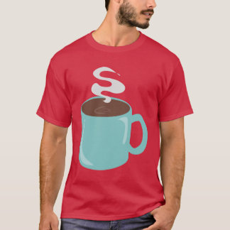 Dunkler Kaffee Große Tasse T-Shirt