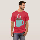 Dunkler Kaffee Große Tasse T-Shirt (Vorne ganz)