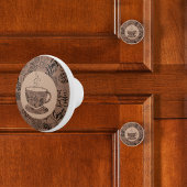 Dunkler Kaffee Keramikknauf