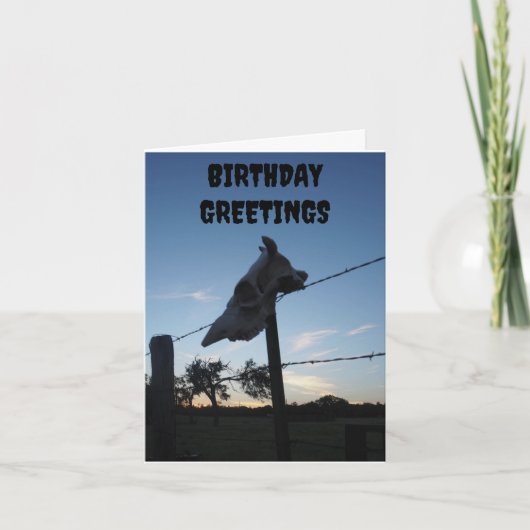 Dunkler Kuhschädel Karte (Vorderseite)