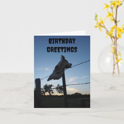 Dunkler Kuhschädel Karte (Gelbe Blume)