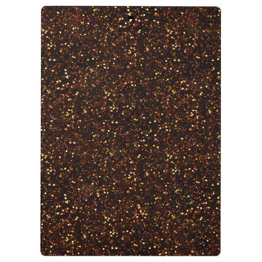Dunkler Kupferbronze Orange-Glitzer Klemmbrett (Rückseite)