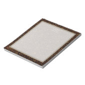 Dunkler Kupferbronze Orange-Glitzer Notizblock (Rotiert)