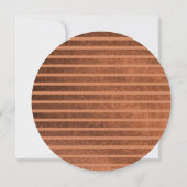 Dunkler Kupferstreifen mit modernem Typografie-Kre Einladung (Rückseite)