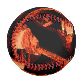 Dunkler Lachs oder Korallen zerstört, schwarzer Hi Baseball (Vorderseite Links)