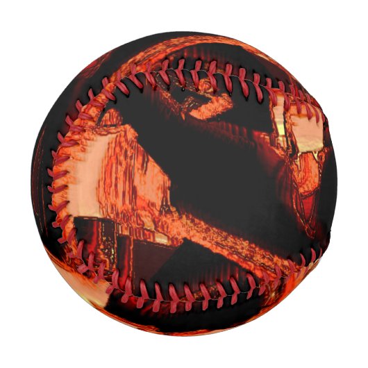 Dunkler Lachs oder Korallen zerstört, schwarzer Hi Baseball (Vorderseite Links)