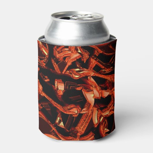 Dunkler Lachs oder Korallen zerstört, schwarzer Hi Dosenkühler (Kanne Vorderseite)