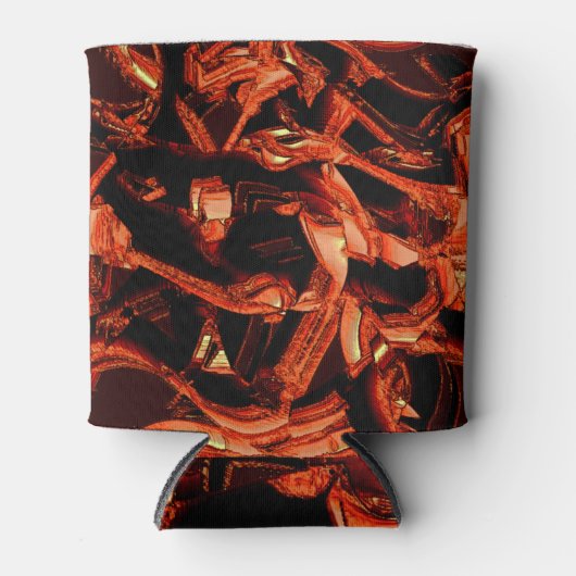 Dunkler Lachs oder Korallen zerstört, schwarzer Hi Dosenkühler (Vorderseite)