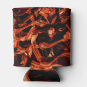 Dunkler Lachs oder Korallen zerstört, schwarzer Hi Dosenkühler (Rückseite)