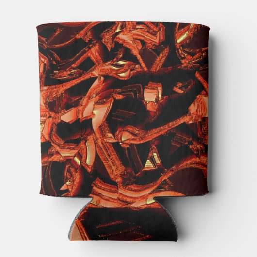 Dunkler Lachs oder Korallen zerstört, schwarzer Hi Dosenkühler (Rückseite)