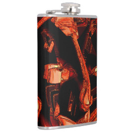 Dunkler Lachs oder Korallen zerstört, schwarzer Hi Flachmann