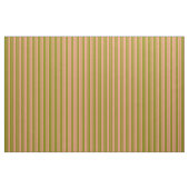 Dunkler Lachs und grünes, gestreiftes Muster Stoff (Fat Quarter (45,7 x 55,9 cm))