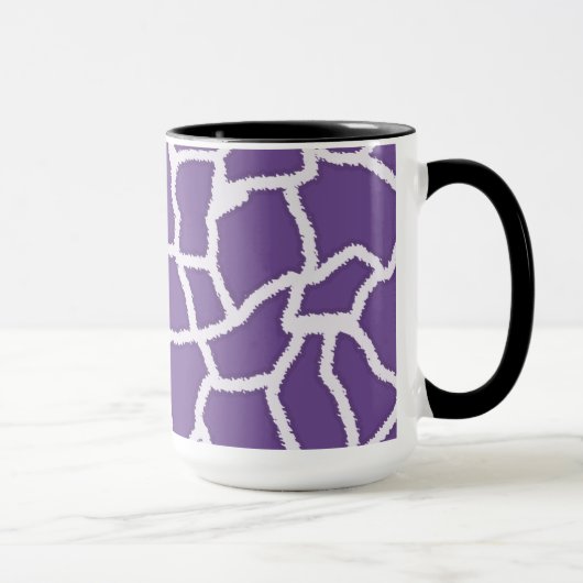 Dunkler Lavendel-Giraffen-Druck; Retro Tafel Tasse (Rechts)