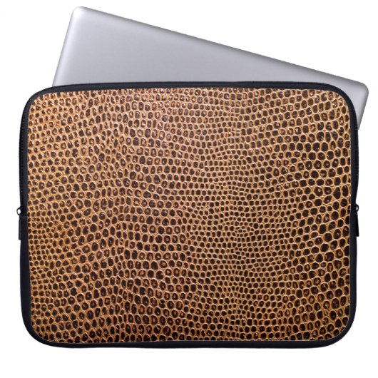 dunkler Lederuntergrund Laptopschutzhülle (Vorderseite)