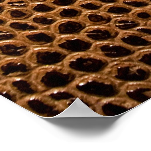 dunkler Lederuntergrund Poster (Ecke)