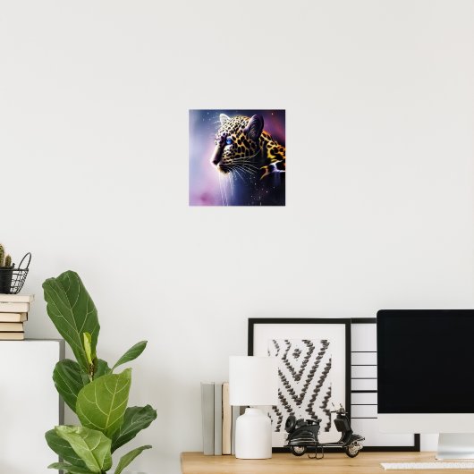 Dunkler Leopard Poster (Heimbüro)