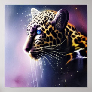 Dunkler Leopard Poster