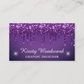 Dunkler Lila Glitzer für Gradient & Driving Visitenkarte (Vorderseite)