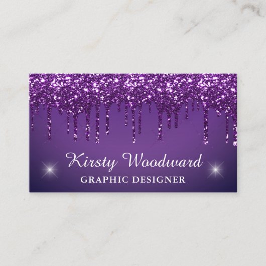 Dunkler Lila Glitzer für Gradient & Driving Visitenkarte (Vorderseite)