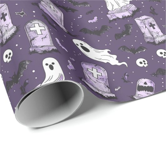 Dunkler Lila gotischer Charm Geschenkpapier (Rolleneckpunkt)