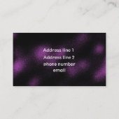 Dunkler lila Hintergrund Visitenkarte (Rückseite)
