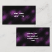 Dunkler lila Hintergrund Visitenkarte (Vorne/Hinten)