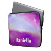 Dunkler Lila holografischer Himmel mit Individuell Laptopschutzhülle (Vorderseite Links)