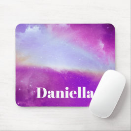Dunkler Lila holografischer Himmel mit Individuell Mousepad