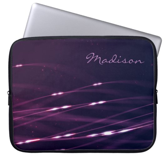 Dunkler Lila Individuelle Name Notebook-Sieb 15'' Laptopschutzhülle (Vorderseite)