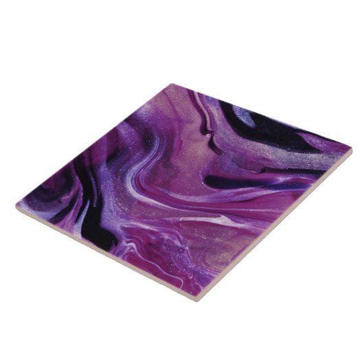 Dunkler Lila Marmor Fliese (Seite)