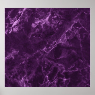 Dunkler lila Marmor: luxuriöse Textur. Poster