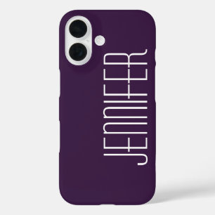 Dunkler Lila, Personalisierter Jumbo-Individuelle iPhone 16 Hülle