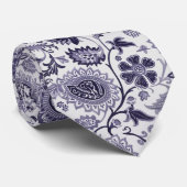 Dunkler lila Pisley auf hellgrau Krawatte (Gerollt)