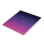 Dunkler lila Starry Nachthimmel Fliese (Seite)